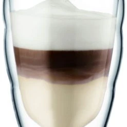 Cappuccino Cups Bodum Pilatus Double Wall Glass, 2 Pcs