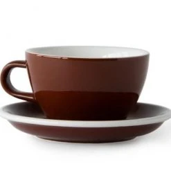 Latte Cups Acme Large Latte Cup 280 Ml + Saucer 15 Cm