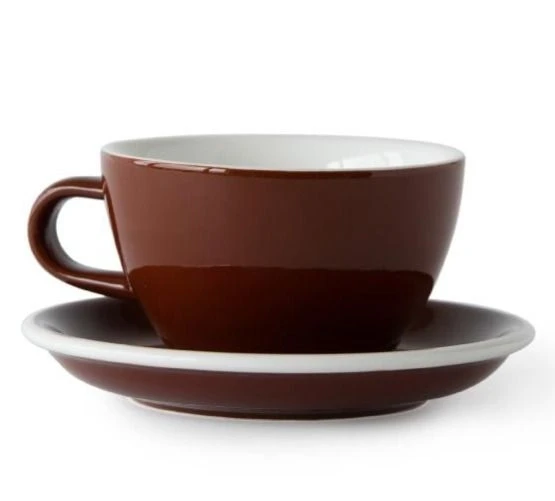 Latte Cups Acme Large Latte Cup 280 Ml + Saucer 15 Cm 3 Latte Cups Acme Large Latte Cup 280 Ml + Saucer 15 Cm