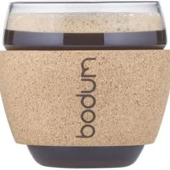 Coffee Cups Bodum Pavina Glass With Cork Band 350 Ml, 2 Pcs