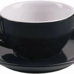 Ipa Industria Porcellane Latte Cups IPA Milano Latte Cup 285 Ml, Black & White